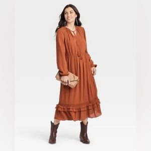 Knox Rose Women's Tassled Long Bohemian Maxi Dress